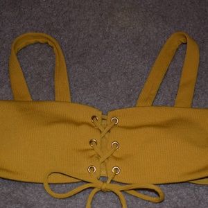 Lace-up bikini top